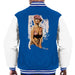 Sidney Maurer Original Portrait Of Kate Moss Pink Hat And Bra Mens Varsity Jacket - Small / Royal/White - Mens Varsity Jacket