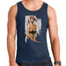 Sidney Maurer Original Portrait Of Kate Moss Pink Hat And Bra Mens Vest - Mens Vest