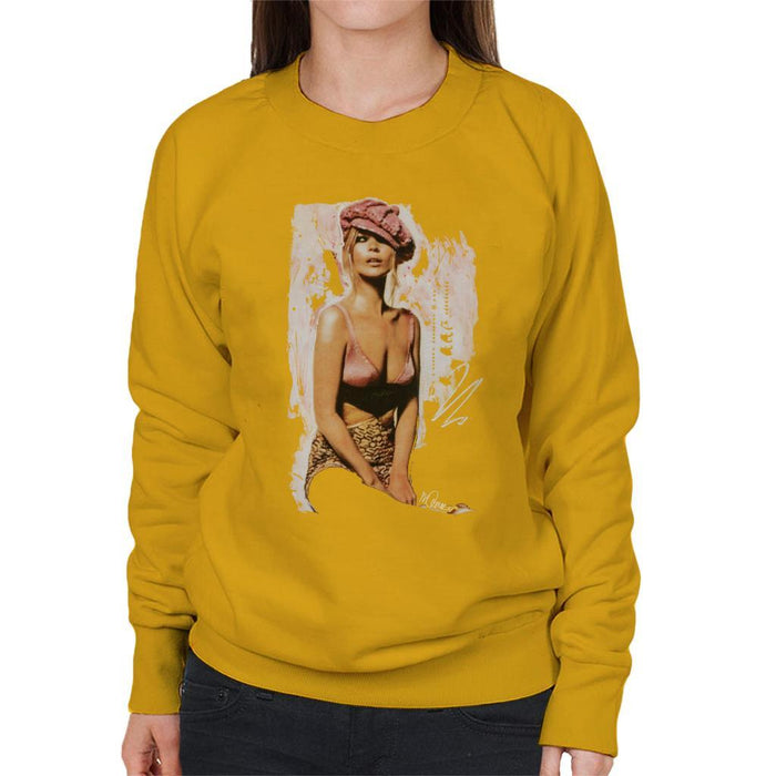 Sidney Maurer Original Portrait Of Kate Moss Pink Hat And Bra Womens Sweatshirt - Womens Sweatshirt