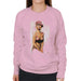 Sidney Maurer Original Portrait Of Kate Moss Pink Hat And Bra Womens Sweatshirt - Small / Light Pink - Womens Sweatshirt