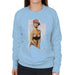 Sidney Maurer Original Portrait Of Kate Moss Pink Hat And Bra Womens Sweatshirt - Womens Sweatshirt