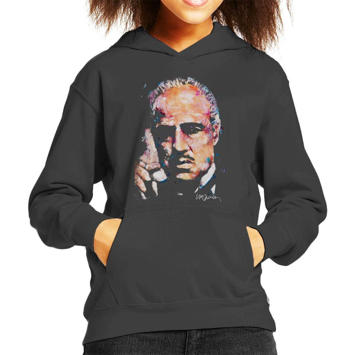 Sidney Maurer Original Portrait Of Marlon Brando Kids Hooded Sweatshirt - Kids Boys Hooded Sweatshirt