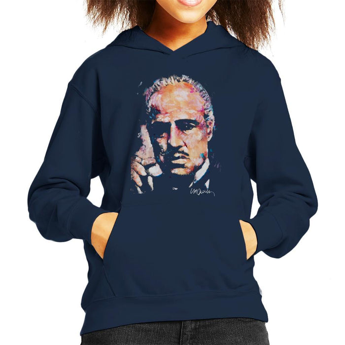 Sidney Maurer Original Portrait Of Marlon Brando Kids Hooded Sweatshirt - Kids Boys Hooded Sweatshirt