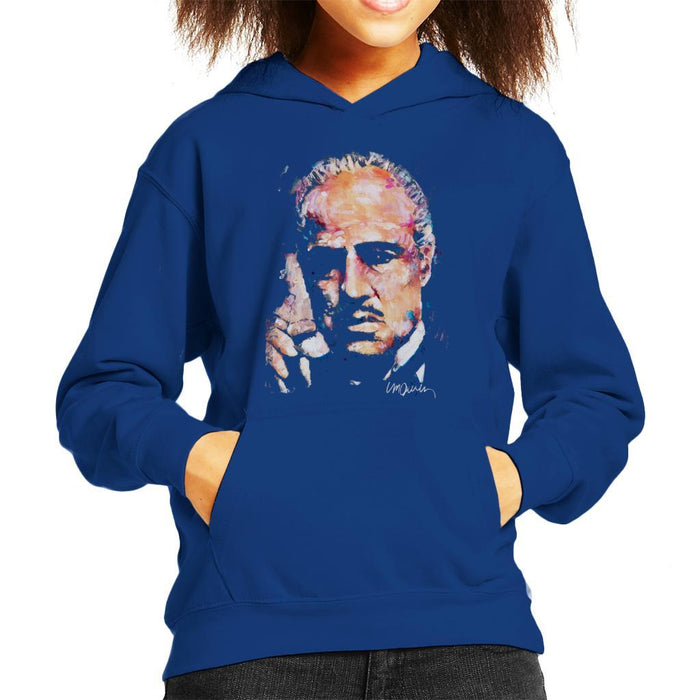 Sidney Maurer Original Portrait Of Marlon Brando Kids Hooded Sweatshirt - Kids Boys Hooded Sweatshirt