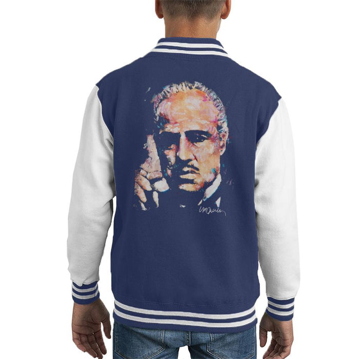 Sidney Maurer Original Portrait Of Marlon Brando Kids Varsity Jacket - Kids Boys Varsity Jacket