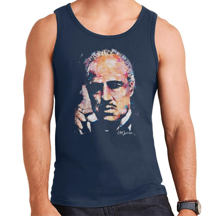 Sidney Maurer Original Portrait Of Marlon Brando Mens Vest - Small / Navy Blue - Mens Vest