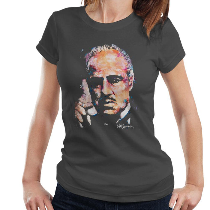 Sidney Maurer Original Portrait Of Marlon Brando Womens T-Shirt - Womens T-Shirt