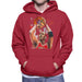 Sidney Maurer Original Portrait Of Michael Jordan Bulls Red Jersey Mens Hooded Sweatshirt - Mens Hooded Sweatshirt