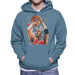 Sidney Maurer Original Portrait Of Michael Jordan Bulls Red Jersey Mens Hooded Sweatshirt - Mens Hooded Sweatshirt