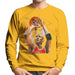 Sidney Maurer Original Portrait Of Michael Jordan Bulls Red Jersey Mens Sweatshirt - Small / Gold - Mens Sweatshirt