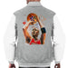 Sidney Maurer Original Portrait Of Michael Jordan Bulls Red Jersey Mens Varsity Jacket - Mens Varsity Jacket