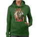 Sidney Maurer Original Portrait Of Michael Jordan Bulls Red Jersey Womens Hooded Sweatshirt - Womens Hooded Sweatshirt