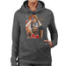 Sidney Maurer Original Portrait Of Michael Jordan Bulls Red Jersey Womens Hooded Sweatshirt - Womens Hooded Sweatshirt