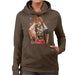 Sidney Maurer Original Portrait Of Michael Jordan Bulls Red Jersey Womens Hooded Sweatshirt - Womens Hooded Sweatshirt
