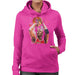 Sidney Maurer Original Portrait Of Michael Jordan Bulls Red Jersey Womens Hooded Sweatshirt - Womens Hooded Sweatshirt