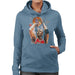 Sidney Maurer Original Portrait Of Michael Jordan Bulls Red Jersey Womens Hooded Sweatshirt - Womens Hooded Sweatshirt