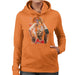 Sidney Maurer Original Portrait Of Michael Jordan Bulls Red Jersey Womens Hooded Sweatshirt - Womens Hooded Sweatshirt