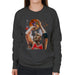 Sidney Maurer Original Portrait Of Michael Jordan Bulls Red Jersey Womens Sweatshirt - Womens Sweatshirt