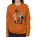 Sidney Maurer Original Portrait Of Michael Jordan Bulls Red Jersey Womens Sweatshirt - Womens Sweatshirt