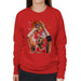 Sidney Maurer Original Portrait Of Michael Jordan Bulls Red Jersey Womens Sweatshirt - Womens Sweatshirt