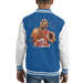 Sidney Maurer Original Portrait Of Michael Jordan Bulls White Jersey Kids Varsity Jacket - X-Small (3-4 yrs) / Royal/White - Kids Boys