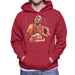 Sidney Maurer Original Portrait Of Michael Jordan Bulls White Jersey Mens Hooded Sweatshirt - Mens Hooded Sweatshirt