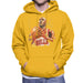 Sidney Maurer Original Portrait Of Michael Jordan Bulls White Jersey Mens Hooded Sweatshirt - Small / Gold - Mens Hooded Sweatshirt