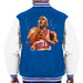 Sidney Maurer Original Portrait Of Michael Jordan Bulls White Jersey Mens Varsity Jacket - Small / Royal/White - Mens Varsity Jacket