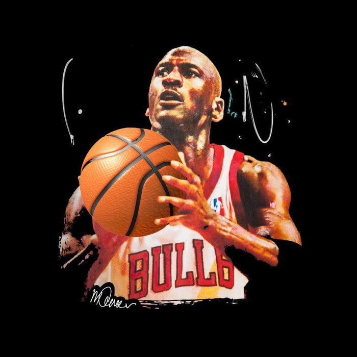 Sidney Maurer Original Portrait Of Michael Jordan Bulls White Jersey Kids T-Shirt - Kids Boys T-Shirt