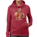 Sidney Maurer Original Portrait Of Michael Jordan Bulls White Jersey Womens Hooded Sweatshirt - Womens Hooded Sweatshirt