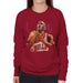 Sidney Maurer Original Portrait Of Michael Jordan Bulls White Jersey Womens Sweatshirt - Womens Sweatshirt