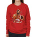 Sidney Maurer Original Portrait Of Michael Jordan Bulls White Jersey Womens Sweatshirt - Womens Sweatshirt