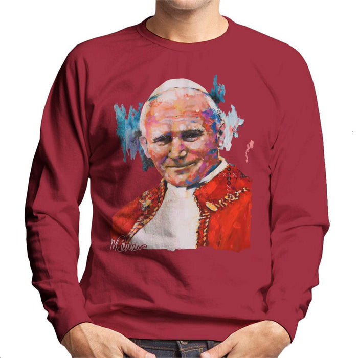 Sidney Maurer Original Portrait Of Pope John Paul II Mens Sweatshirt - Mens Sweatshirt