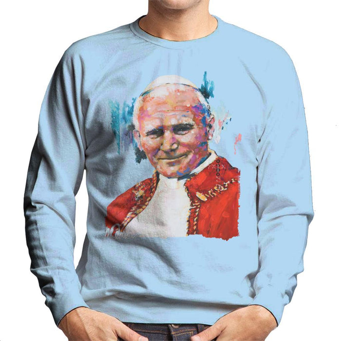 Sidney Maurer Original Portrait Of Pope John Paul II Mens Sweatshirt - Mens Sweatshirt
