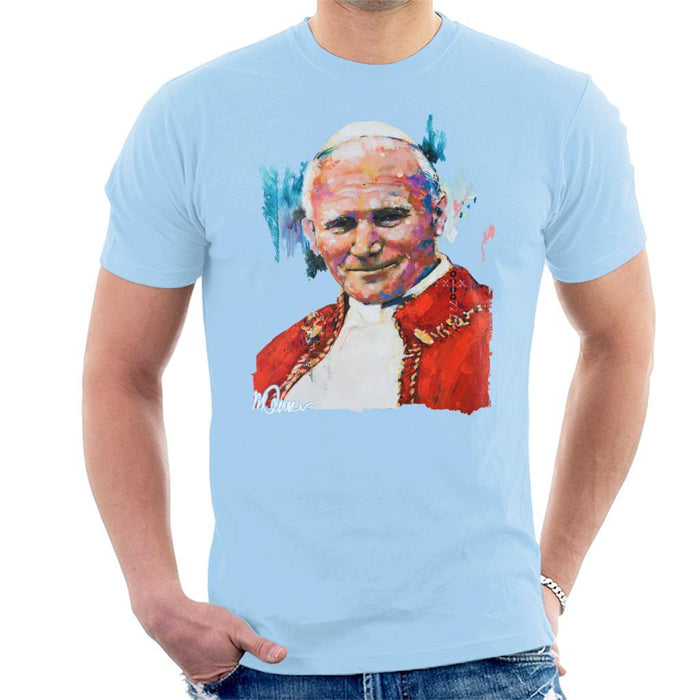 Sidney Maurer Original Portrait Of Pope John Paul II Mens T-Shirt - Mens T-Shirt
