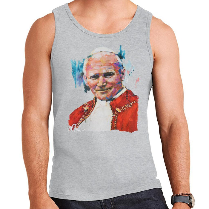 Sidney Maurer Original Portrait Of Pope John Paul II Mens Vest - Mens Vest