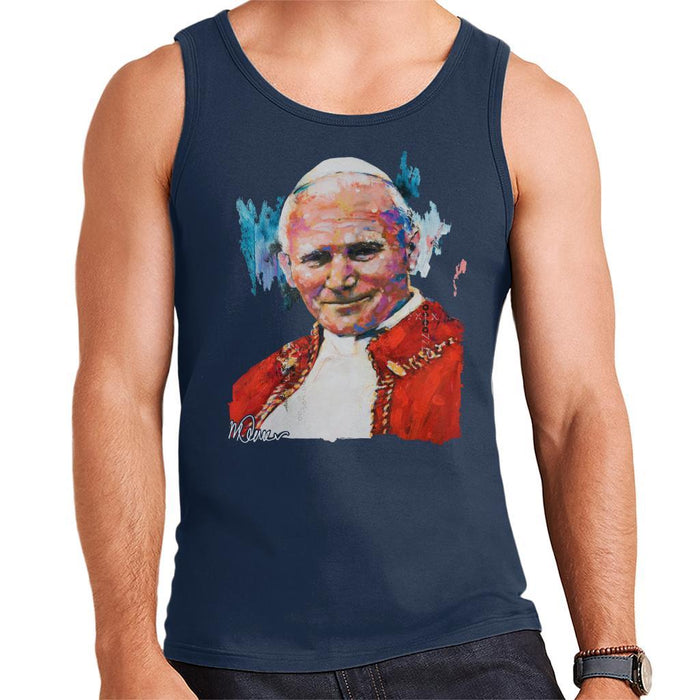 Sidney Maurer Original Portrait Of Pope John Paul II Mens Vest - Mens Vest