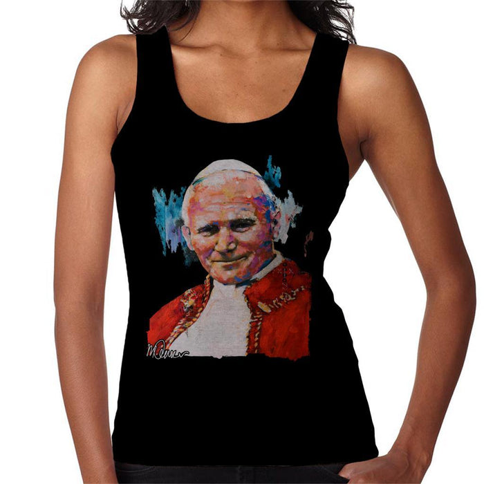 Sidney Maurer Original Portrait Of Pope John Paul II Womens Vest - Womens Vest