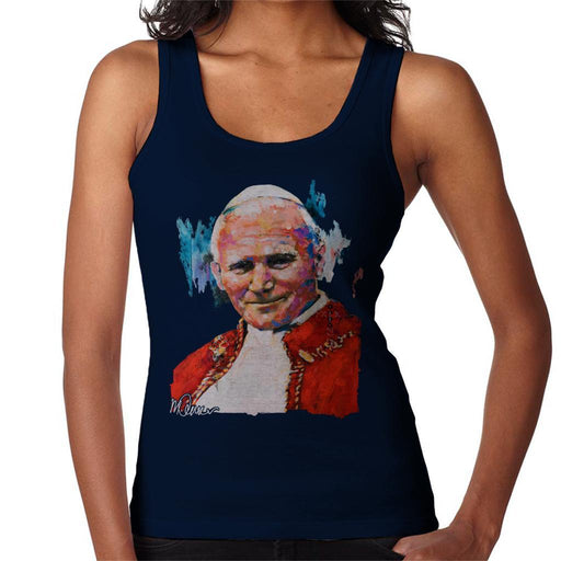Sidney Maurer Original Portrait Of Pope John Paul II Womens Vest - Womens Vest