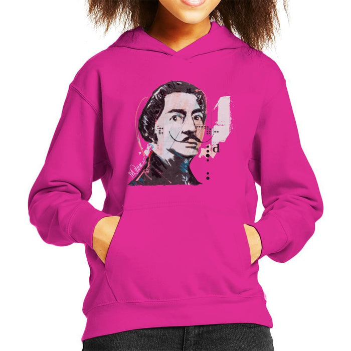 Sidney Maurer Original Portrait Of Salvador Dali Kids Hooded Sweatshirt - Kids Boys Hooded Sweatshirt