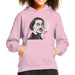 Sidney Maurer Original Portrait Of Salvador Dali Kids Hooded Sweatshirt - X-Small (3-4 yrs) / Light Pink - Kids Boys Hooded Sweatshirt