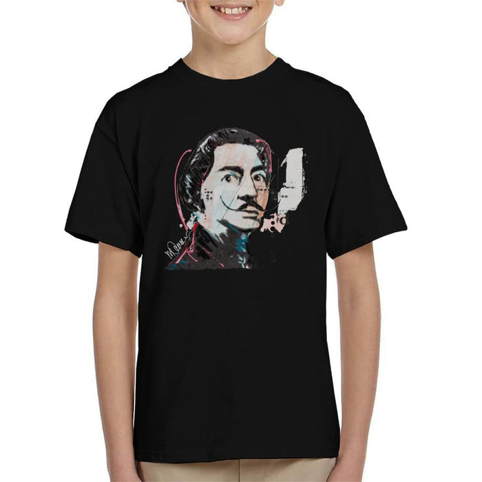Sidney Maurer Original Portrait Of Salvador Dali Kids T-Shirt - Kids Boys T-Shirt