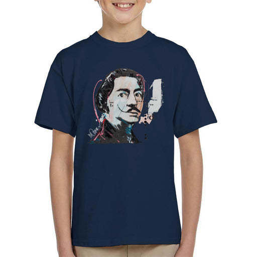 Sidney Maurer Original Portrait Of Salvador Dali Kids T-Shirt - Kids Boys T-Shirt