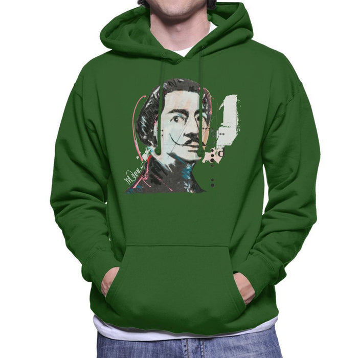 Sidney Maurer Original Portrait Of Salvador Dali Mens Hooded Sweatshirt - Mens Hooded Sweatshirt