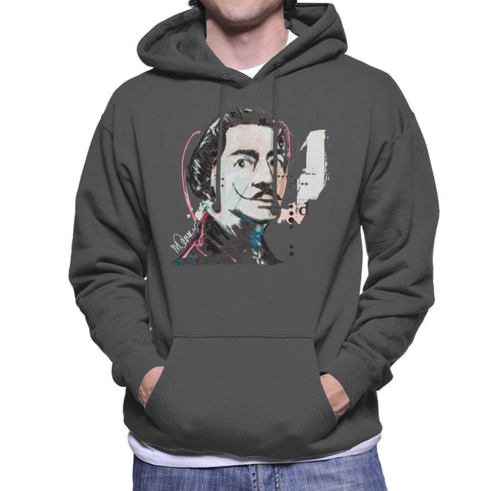 Sidney Maurer Original Portrait Of Salvador Dali Mens Hooded Sweatshirt - Mens Hooded Sweatshirt