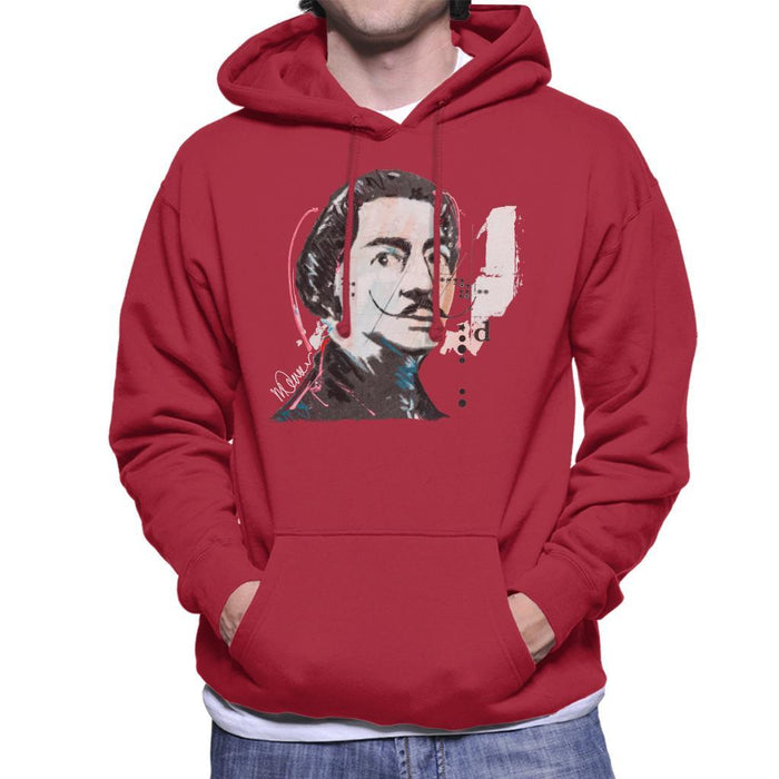 Sidney Maurer Original Portrait Of Salvador Dali Mens Hooded Sweatshirt - Mens Hooded Sweatshirt