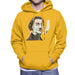 Sidney Maurer Original Portrait Of Salvador Dali Mens Hooded Sweatshirt - Small / Gold - Mens Hooded Sweatshirt