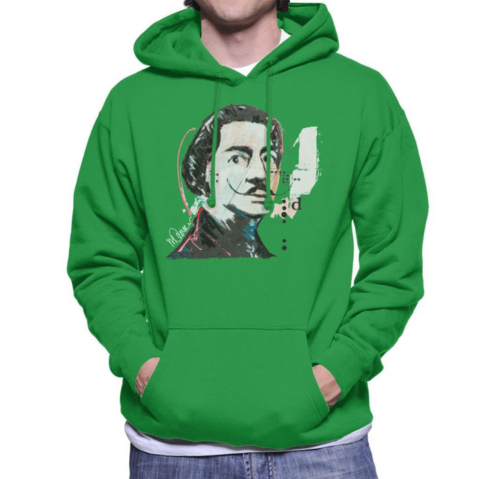 Sidney Maurer Original Portrait Of Salvador Dali Mens Hooded Sweatshirt - Mens Hooded Sweatshirt