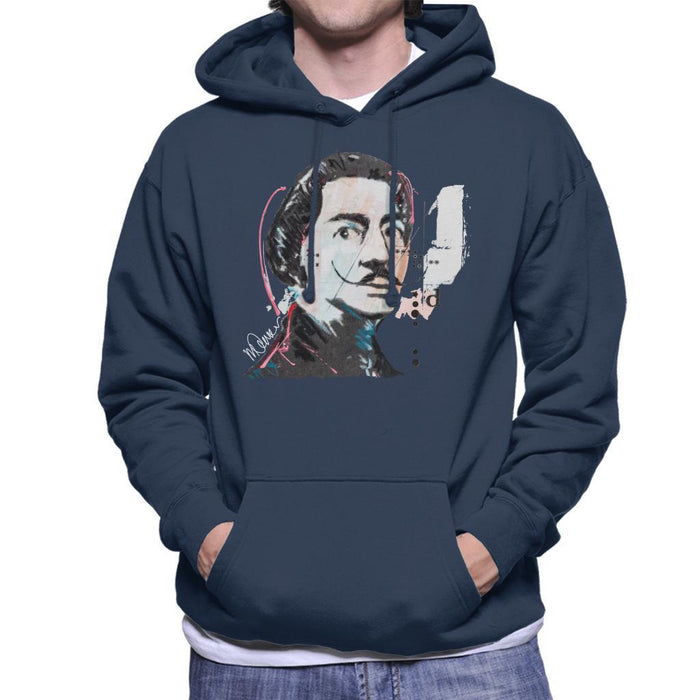 Sidney Maurer Original Portrait Of Salvador Dali Mens Hooded Sweatshirt - Mens Hooded Sweatshirt