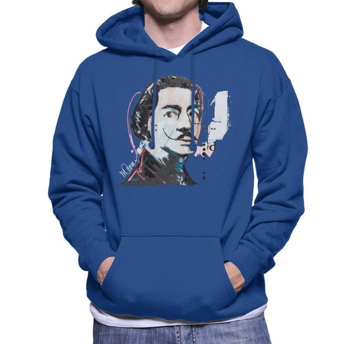 Sidney Maurer Original Portrait Of Salvador Dali Mens Hooded Sweatshirt - Mens Hooded Sweatshirt